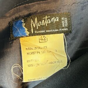 French Designer Claude Montana 100% Virgin Wool Wrap Mini 10/12